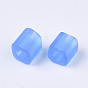 6/0 Transparent Glass Seed Beads, Frosted Colours, Square Hole, Cube