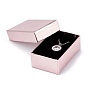 Cardboard Gift Box Jewelry  Boxes, for Necklace, Bracelets, with Black Sponge Inside, Rectangle