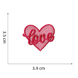 Computerized Embroidery Cloth Self-adhesive/Sew on Patches, Costume Accessories, Heart