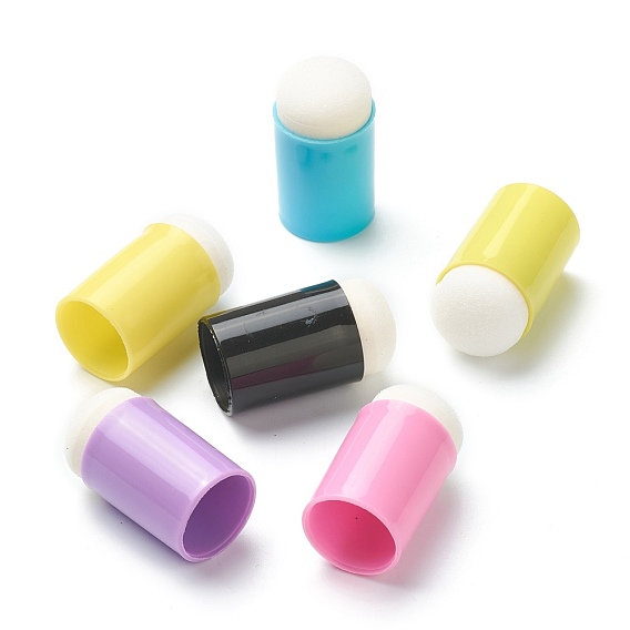 Пластиковые губки для пальцев, ремесленные губки мазки, для покраски, чернила, карты решений, колонка