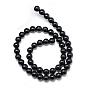 Synthetic Black Stone Bead Strands, Round