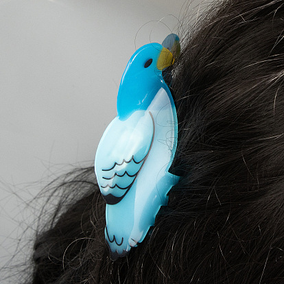 Pinzas para el cabello con garra de pvc en forma de pájaro, accesorios para el cabello de bricolaje