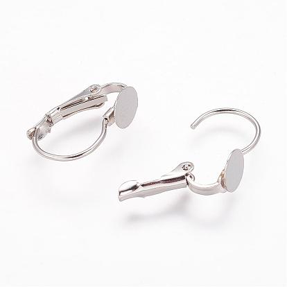 Accessoires dormeuses d'oreilles en laiton, 16x11mm