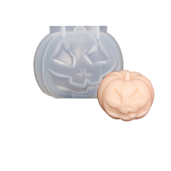 DIY Halloween Pumpkin Jack-O'-Lantern Candle Silicone Molds, for Scented Candle Making