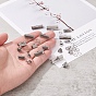 204Pcs DIY Jewelry Making Finding Kit, Including 304 Stainless Steel Ribbon Crimp Ends & Clasps & Open Jump Rings