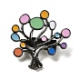 Fortune Tree Enamel Pins, Black Alloy Brooches for Backpack Clothes