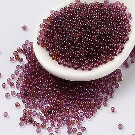 Natural Garnet Beads, No Hole/Undrilled, Round