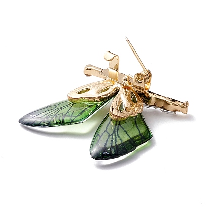 Эмалированная булавка в виде бабочки, Изысканная брошь со стразами из сплава насекомых для женщин и девочек