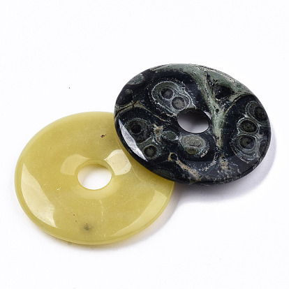 Природные и синтетические смешанные подвески драгоценных камней, пончик / пи-диск