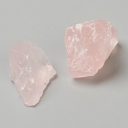 Rough Raw Natural Rose Quartz Beads, for Tumbling, Decoration, Polishing, Wire Wrapping, Wicca & Reiki Crystal Healing, Nuggets