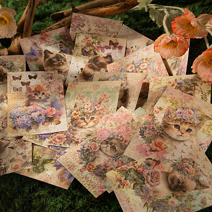 Блокноты из бумаги с рисунком кота, для альбома для вырезок diy, справочная бумага, украшение дневника