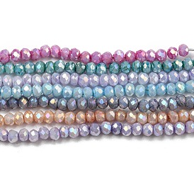 Cuisson opaque de perles de verre peintes, couleur ab , facette, ronde