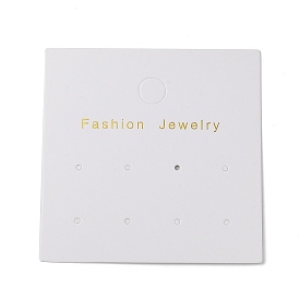 Square Paper Earring Display Cards, Hold up to 4 Pairs Earring Studs