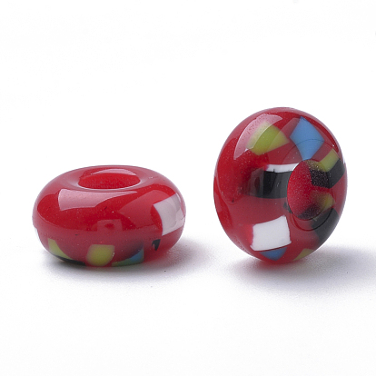 Resin Beads, Large Hole Beads, Rondelle