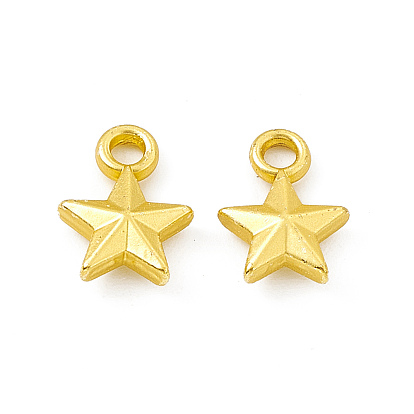 Rack Plating Alloy Charms, Cadmium Free & Lead Free & Nickle Free, Star Charms