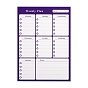 Calendario semanal de borrado en seco magnético para refrigerador, con marcadores de punta fina y borrador grande con imanes, pizarra mensual