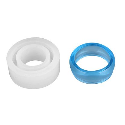 Transparent DIY Ring Silicone Molds, Resin Casting Molds, For UV Resin, Epoxy Resin Jewelry Making