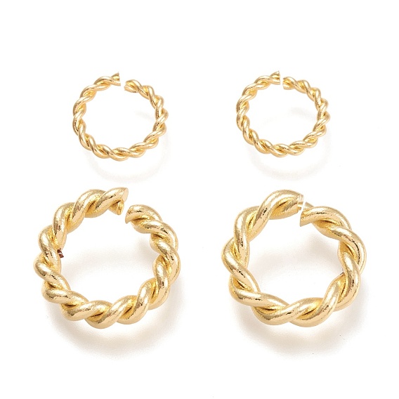 Brass Twisted Jump Rings, Open Jump Rings