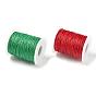 2 скрутите красные и зеленые вощеные хлопковые шнуры., для рождественского тематического украшения
