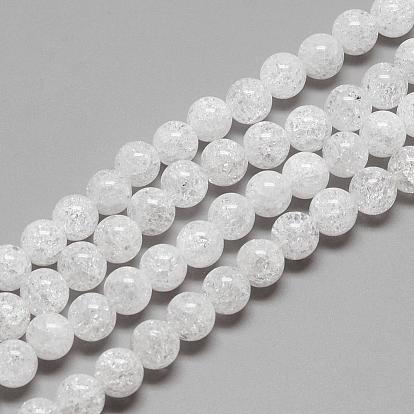 Perles naturelles de cristal de quartz de crépitement, ronde