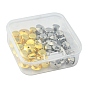 32Pcs 2 Colors Alloy Locking Pin Backs, Locking Pin Keeper Clasp, Cone Shape, for Brooch Finding