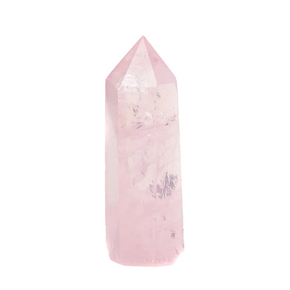 Baguettes en pierre de guérison en quartz rose naturel, tour, pour les décos de thérapie de méditation reiki chakra, hexagone prisme