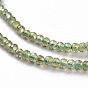 Natural Apatite Beads Strands, Rondelle, Faceted