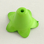 Opaque Acrylic Flower Bead Caps, 5-Petal, 18x12mm, Hole: 2mm, about 735pcs/500g