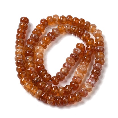 Natural Fire Crackle Agate Beads Strands, Rondelle