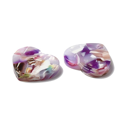 Cellulose Acetate(Resin) Cabochons, Love