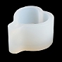 Moldes de taza de vela de silicona diy corazón, Moldes de resina para yeso y cemento.