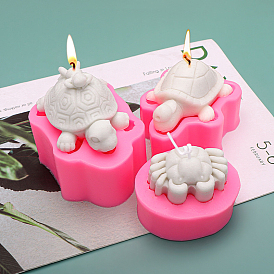DIY Tortoise & Crab Silicone Candle Molds, for Scented Candle Making