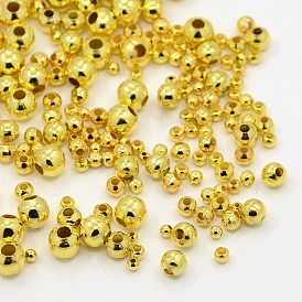 Iron Spacer Beads, Round, 2~5mm, Hole: 1~2mm