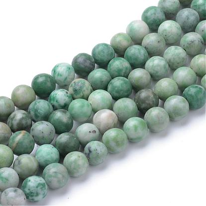 Qinghai naturelle perles de jade brins, ronde