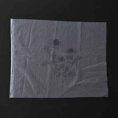 Kits de broderie en tissu transparent bricolage, avec fibre élastique en polyuréthane et cadre en plastique et aiguille en fer et fil coloré