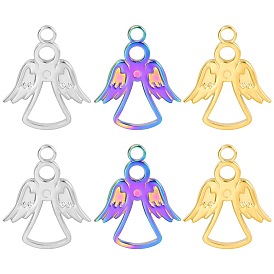 201 Stainless Steel Pendants, Angel Charms