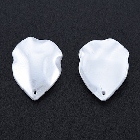 ABS Plastic Imitation Pearl Pendants, Leaf