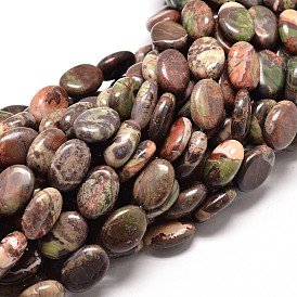 Natural Ocean Jasper Beads Strands, Oval, 18x13x6mm, Hole: 1mm, about 23pcs/strand, 16 inch