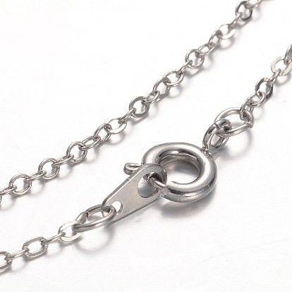 Ожерелья кулона из драгоценных камней со стразами из латуни, с кабельными цепями и пружинными кольцами, 18 дюйм