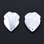 Pendentifs en plastique imitation perle abs, feuille