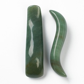 Натуральный зеленый авантюрин гуа-ша массажер, с формой, для соскабливания массажных инструментов