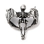 Colgantes de acero inoxidable Halloween 304, con anillo de salto, encanto esqueleto