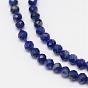 Natural Lapis Lazuli Bead Strands, Faceted, Round