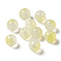 Perles acryliques transparentes, deux tons, ronde