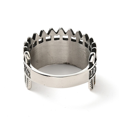 316 anillo de dedo de flecha de acero inoxidable, joyería gótica para hombres mujeres