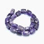 Natural Amethyst Beads Strands, Faceted, Cuboid