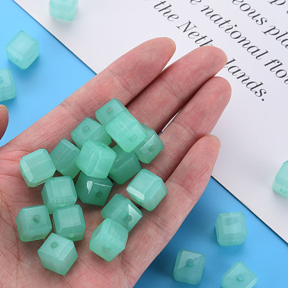 Imitation Jelly Acrylic Beads, Cube