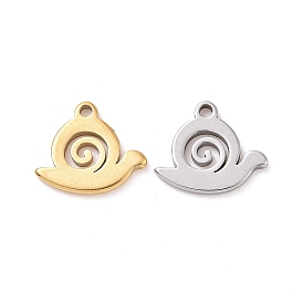 304 Stainless Steel Charms, Snail Charms