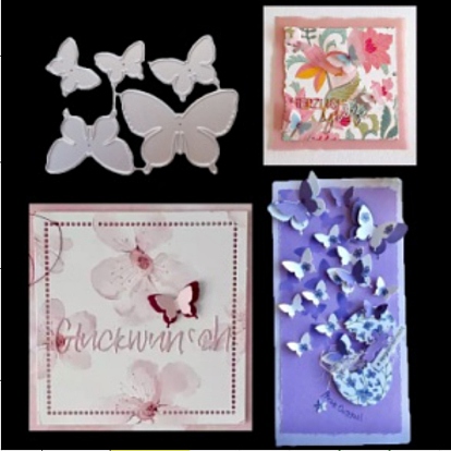 Butterfly Carbon Steel Cutting Dies Stencils, for DIY Scrapbooking/Photo Album, Decorative Embossing DIY Paper Card