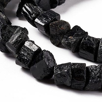 Natural Black Tourmaline Beads Strands, Nuggets